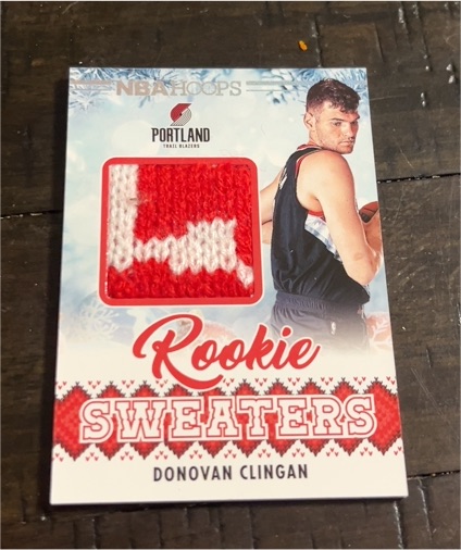 2024-25 Panini Hoops Rookie Sweaters #RSW-DON Donovan Clingan — front
