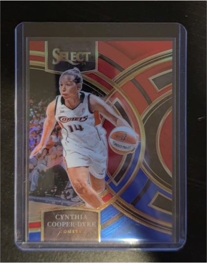 2024 Panini Select WNBA #164 Cynthia Cooper-Dyke Red and Blue Prizms — front