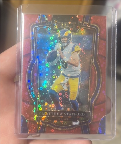 2021 Panini Select Football #20 Matthew Stafford Concourse Red Disco — front
