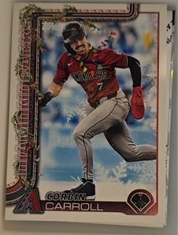 2025 Topps Holiday #H158 Corbin Carroll Christmas Lights Image Variation — front