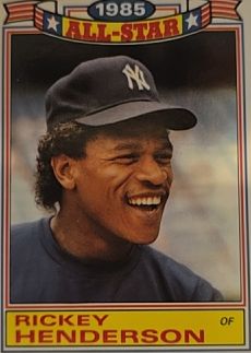 1986 Topps #7 Rickey Henderson — front