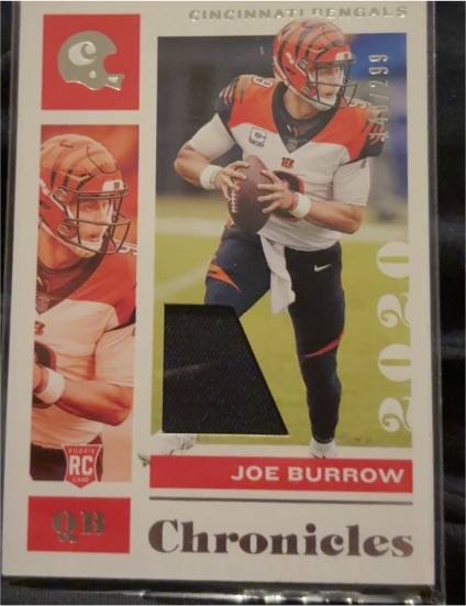 2020 Panini Chronicles #19 Joe Burrow Rookie Card — front