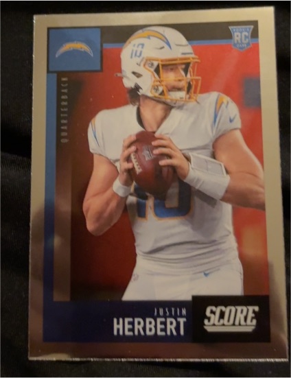 2020 Panini Chronicles Score #443 Justin Herbert — front