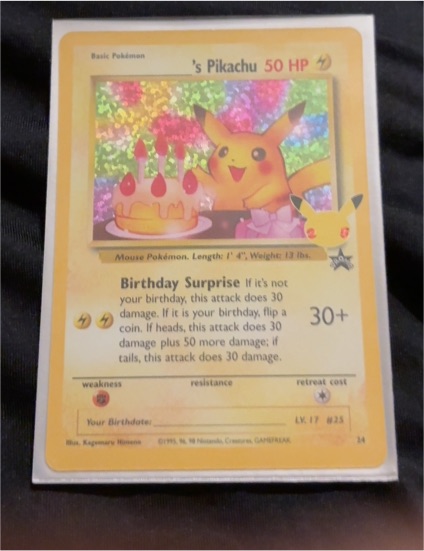 2021 Pokemon Celebrations #24 Birthday Pikachu — front