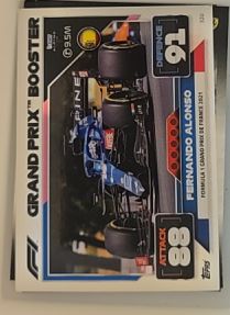 2022 Topps F1 Turbo Attax #320 Fernando Alonso Grand Prix Booster — front