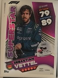 2022 Topps F1 Turbo Attax Superstars #311 Sebastian Vettel — front