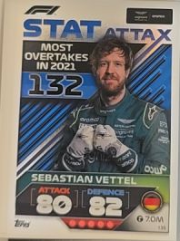 2022 Topps Turbo Attax #135 Sebastian Vettel — front