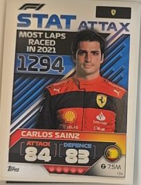 2022 Topps Turbo Attax #134 Carlos Sainz Stat Attax — front
