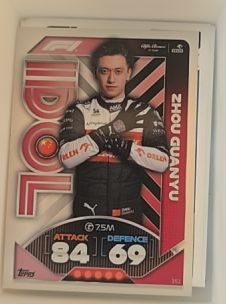 2022 Topps Turbo Attax F1 #352 Zhou Guanyu — front