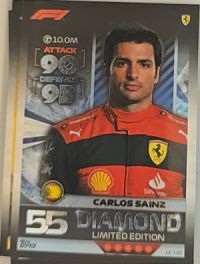 2022 Topps Turbo Attax #LE13D Carlos Sainz Diamond Limited Edition — front