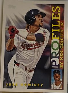 2026 Topps Series 1 #TP-9 Jose Ramirez Profiles By Ken Griffey Jr — front