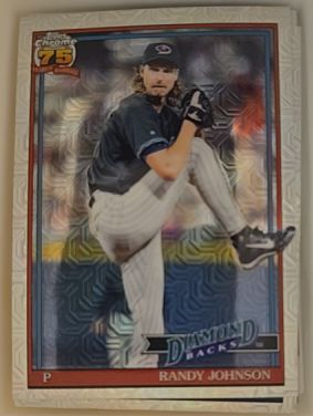 2026 Topps 1991 Baseball Chrome Silver Pack #91C-77 Randy Johnson — front