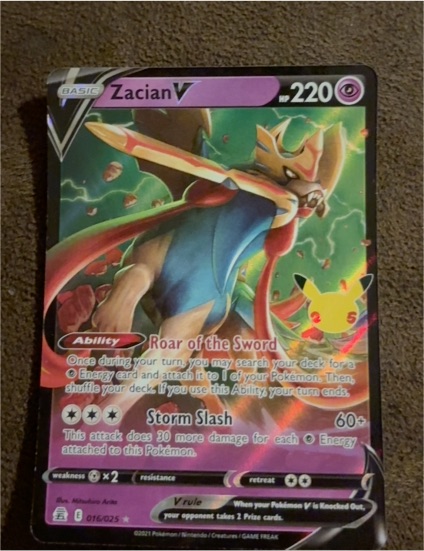 2021 Pokemon Celebrations #016/025 Zacian V — front
