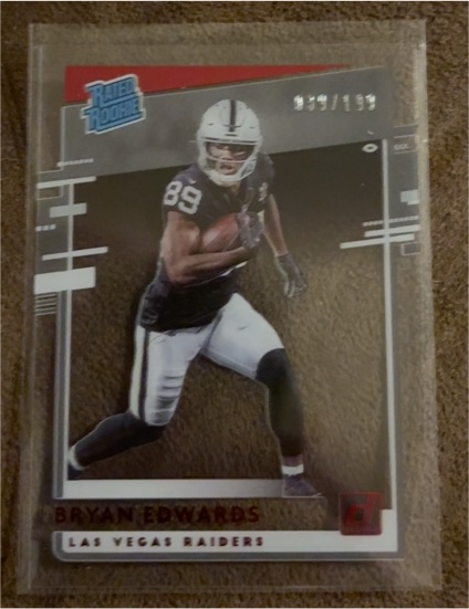 2020 Panini Chronicles Clearly Donruss Rated Rookie #RR-BE Bryan Edwards — front