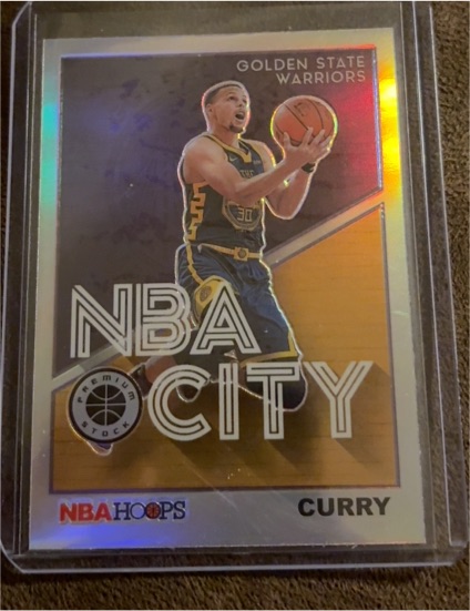 2019-20 Panini NBA Hoops Premium Stock #2 Stephen Curry NBA City — front