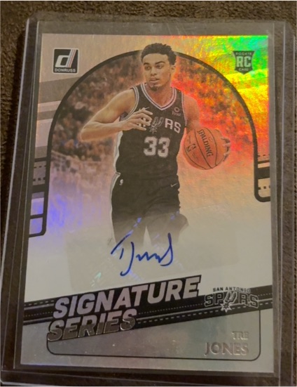 2020-21 Donruss #SG-TJO Tre Jones Signature Series — front