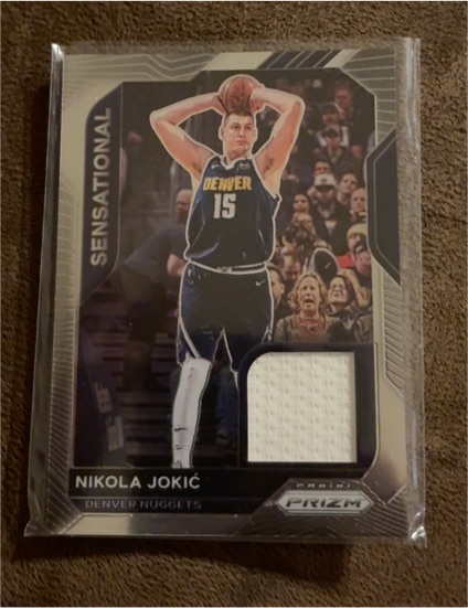 2020-21 Panini Prizm Sensational Swatches #SSW-NJK Nikola Jokić — front