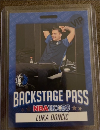 2020-21 Panini NBA Hoops Backstage Pass #1 Luka Dončić — front