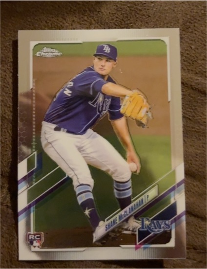 2021 Topps Chrome #23 Shane McClanahan Rookie Card — front