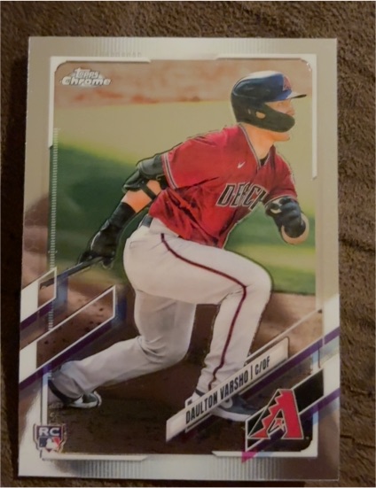 2021 Topps Chrome #121 Daulton Varsho Rookie Arizona Diamondbacks — front