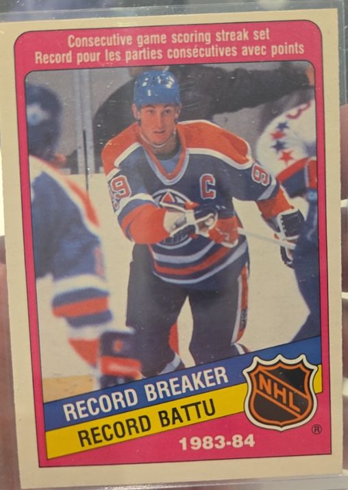 1984-85 O-Pee-Chee #388 Wayne Gretzky Record Breaker — front