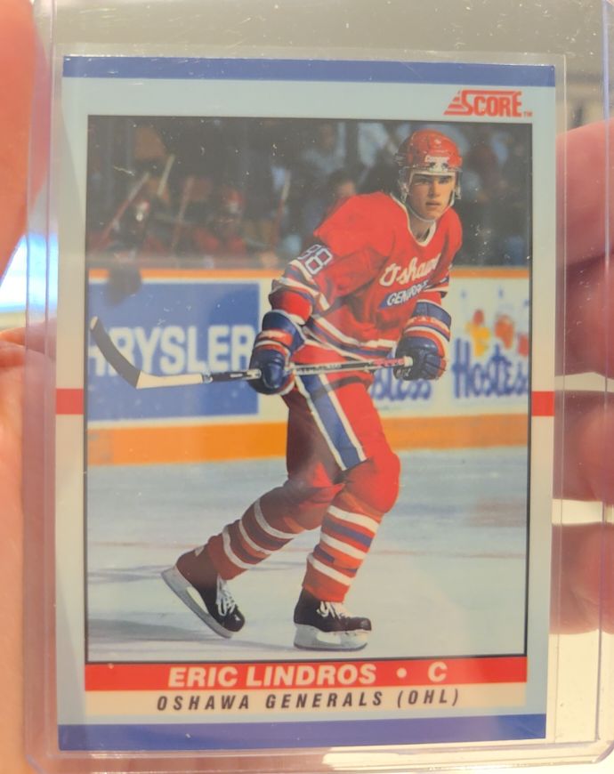 1990-91 Score #40 Eric Lindros — front