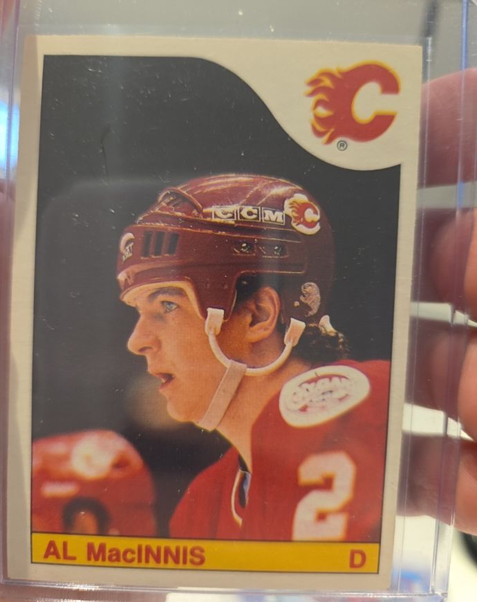 1985-86 O-Pee-Chee #237 Al MacInnis — front