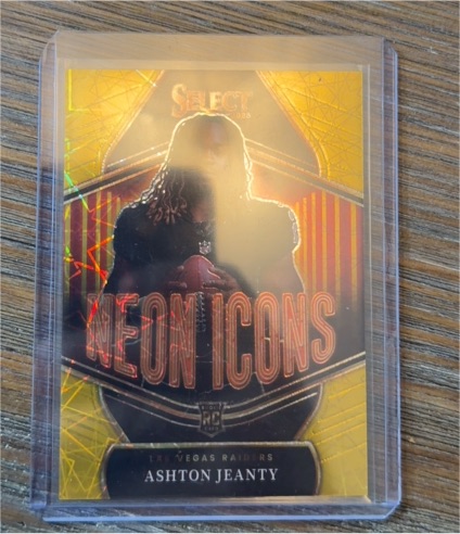 2025 Panini Select Neon Icons Ashton Jeanty Rookie — front