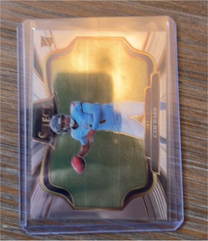 2025 Panini Select #126 Cam Ward Premier Level Base RC Tennessee Titans — front