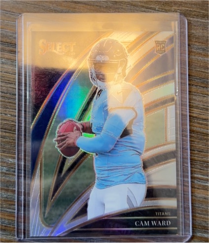 2025 Panini Select #126 Cam Ward Rookie Premier Level Silver Prizm — front