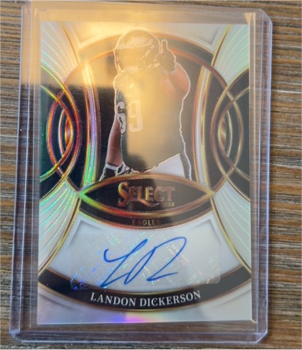 2025 Panini Select Signatures #SP-LDN Landon Dickerson Silver Auto — front