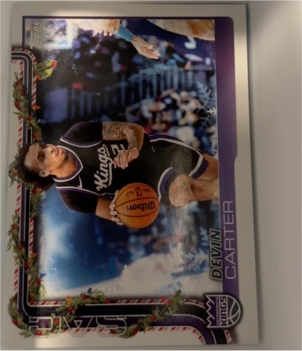 2025-26 Topps Holiday #H132 Devin Carter Sacramento Kings — front
