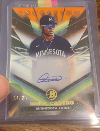 2023 Bowman Inception #BPA-ACO Ariel Castro — front