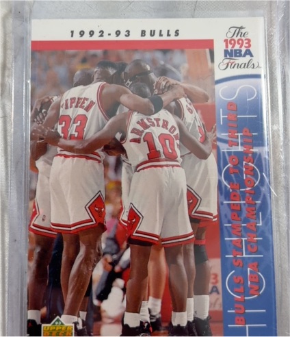 1993-94 Upper Deck #208 Chicago Bulls Stampede To 3rd Championship NBA Finals — front
