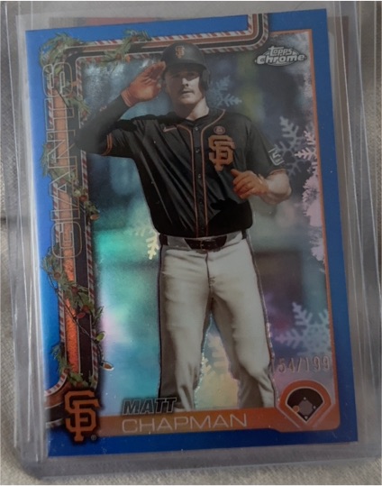 2025 Topps Chrome Holiday #HC177 Matt Chapman — front
