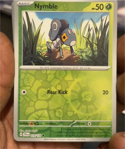 2025 Pokémon Journey Together #019 Nymble — front