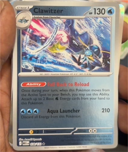 2015 Pokémon Mega Evolution #038 Clawitzer — front