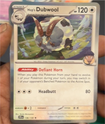 2023 Pokemon Journey Together #136 Hop's Dubwool — front