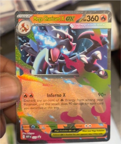 Mega Charizard X ex 013/094 Me02: Phantasmal Flames Holo — front