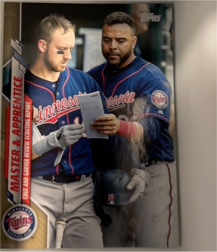 2020 Topps #18 Master & Apprentice Nelson Cruz Mitch Garver — front