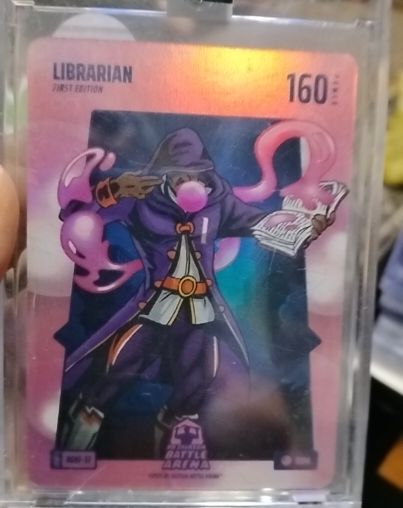 2024 Bo Jackson Battle Arena TCG Alpha Edition Gum Battlefoil Librarian #BGBF-37 — front