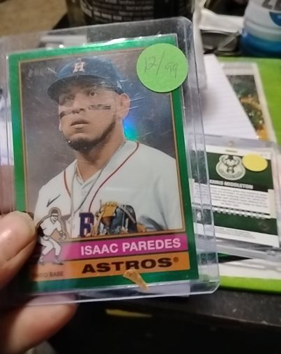2025 Topps Heritage Chrome #8 Isaac Paredes — front