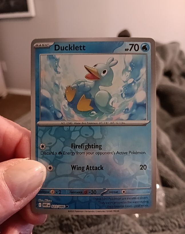 2015 Pokemon White Flare #025 Ducklett — front