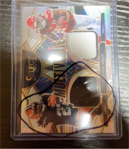2025 Panini Select Multiverse Dual Patch #MVJ-KKH Kareem Hunt — front