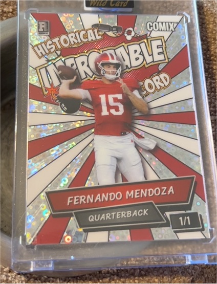 2025 Wild Card Comix #1/1 Fernando Mendoza — front