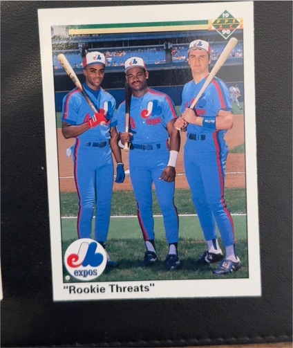 1990 Upper Deck #702 Rookie Threats Delino DeShields Marquis Grissom Larry Walker — front