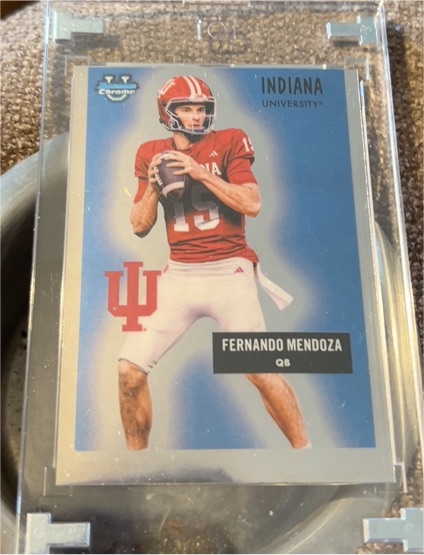 2025 Bowman University Chrome #55AV-19 Fernando Mendoza — front
