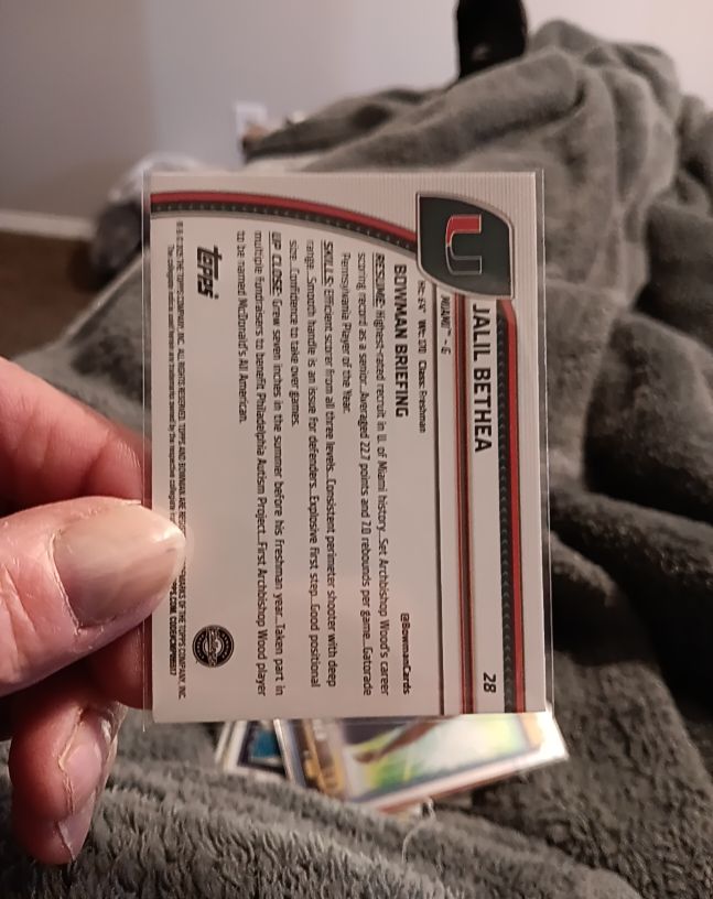 2024-25 Bowman University Chrome #28 Jalil Bethea — front