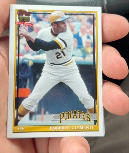 2026 Topps Series 1 1991 Insert #T91-99 Roberto Clemente — front