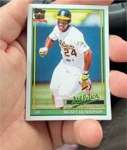 1991 Topps 35th Anniversary #T91-52 Rickey Henderson — front